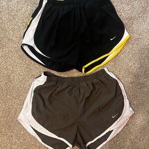 Nike Black/Yellow and Brown/Pink Athletic Shorts Lightweight Performance